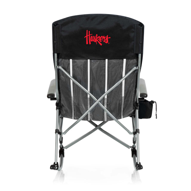Nebraska Huskers Outdoor Rocking Camp Chair