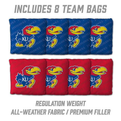 Kansas Jayhawks 2x3 All Wood Cornhole Game Set