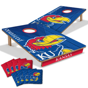 Kansas Jayhawks 2x3 All Wood Cornhole Game Set