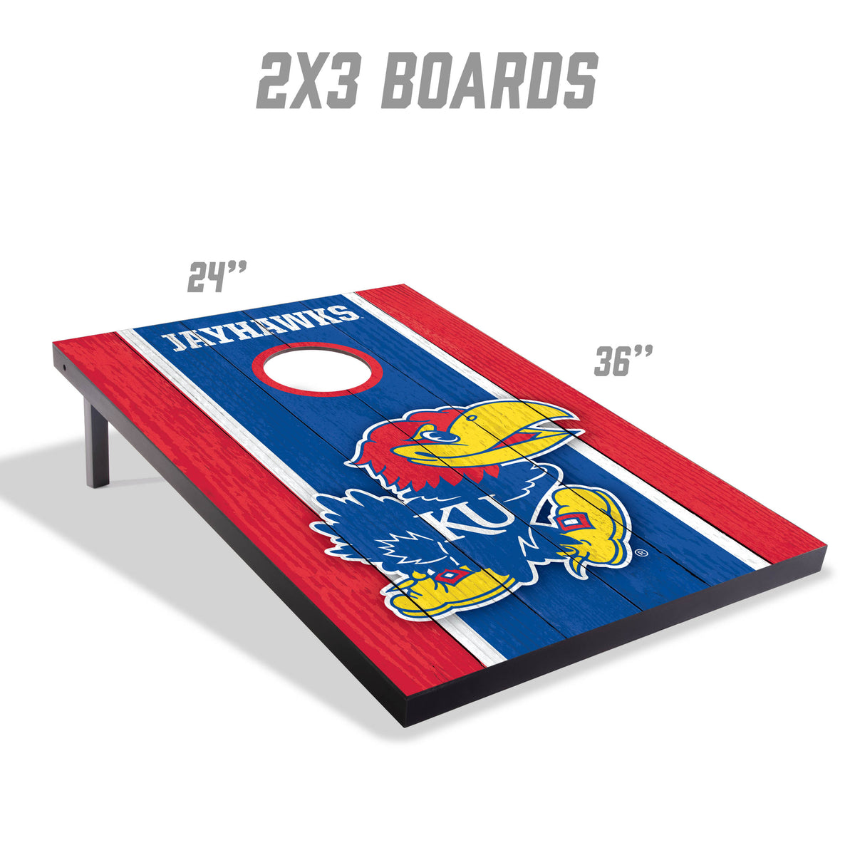 Kansas Jayhawks 2x3 MDF Cornhole Game Set
