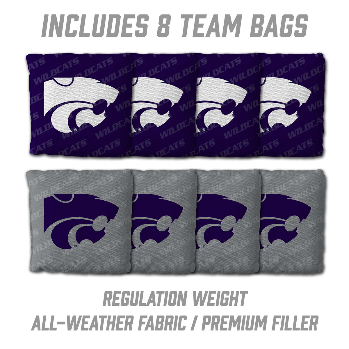 Kansas State Wildcats 2x4 All Wood Cornhole Game Set