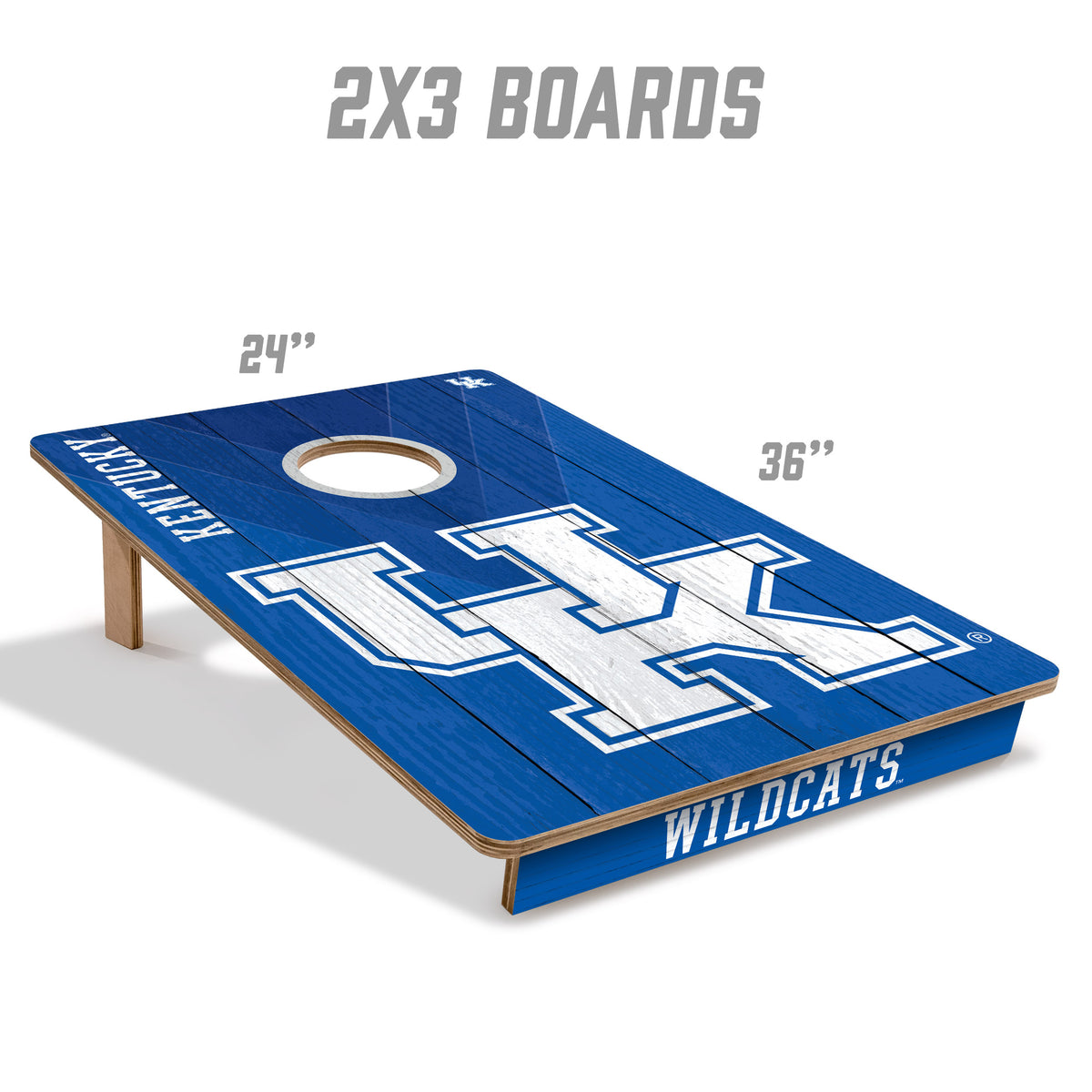Kentucky Wildcats 2x3 All Wood Cornhole Game Set