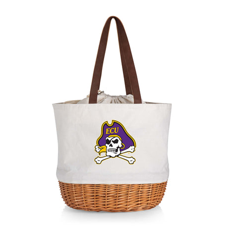 East Carolina Pirates Coronado Canvas and Willow Basket Tote