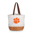 Clemson Tigers Coronado Canvas and Willow Basket Tote