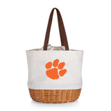 Clemson Tigers Coronado Canvas and Willow Basket Tote