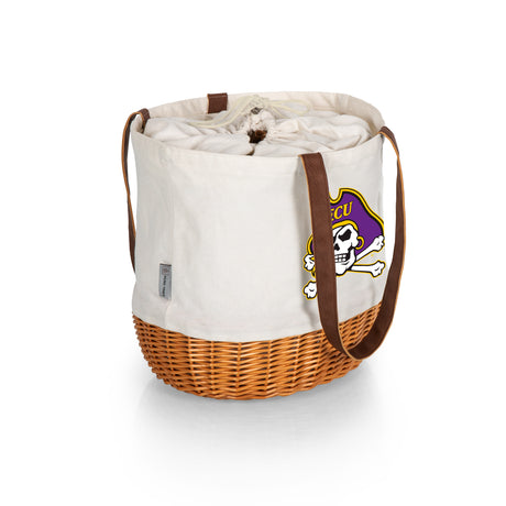 East Carolina Pirates Coronado Canvas and Willow Basket Tote