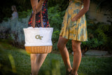 Georgia Tech Yellow Jackets Coronado Canvas and Willow Basket Tote