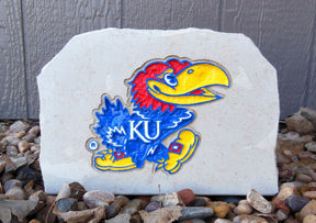 Show your love for the Kansas Jayhawks when you add this Engraved Limestone Decorative Stone to your collection.