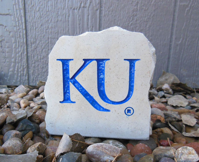 Show your love for the Kansas Jayhawks when you add this Engraved Limestone Decorative Stone to your collection.