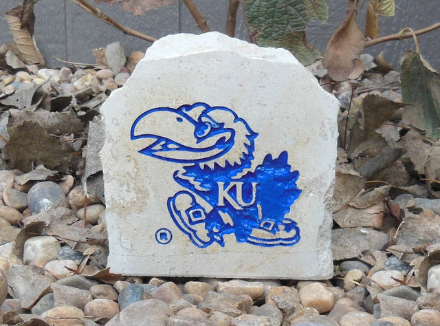 Show your love for the Kansas Jayhawks when you add this Engraved Limestone Decorative Stone to your collection.