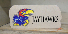 Show your love for the Kansas Jayhawks when you add this Engraved Limestone Decorative Stone to your collection.