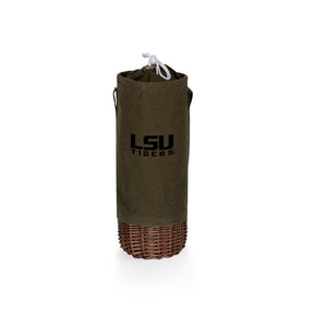 LSU Tigers Malbec Insulated Canvas and Willow Wine Bottle Basket