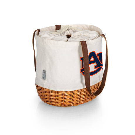 Auburn Tigers Coronado Canvas and Willow Basket Tote