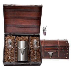 Longhorn Wine Chest Set