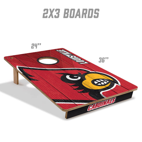 Louisville Cardinals 2x3 All Wood Cornhole Game Set