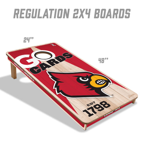 Louisville Cardinals 2x4 All Wood Cornhole Game Set