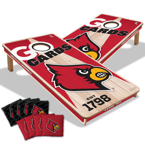 Louisville Cardinals 2x4 All Wood Cornhole Game Set