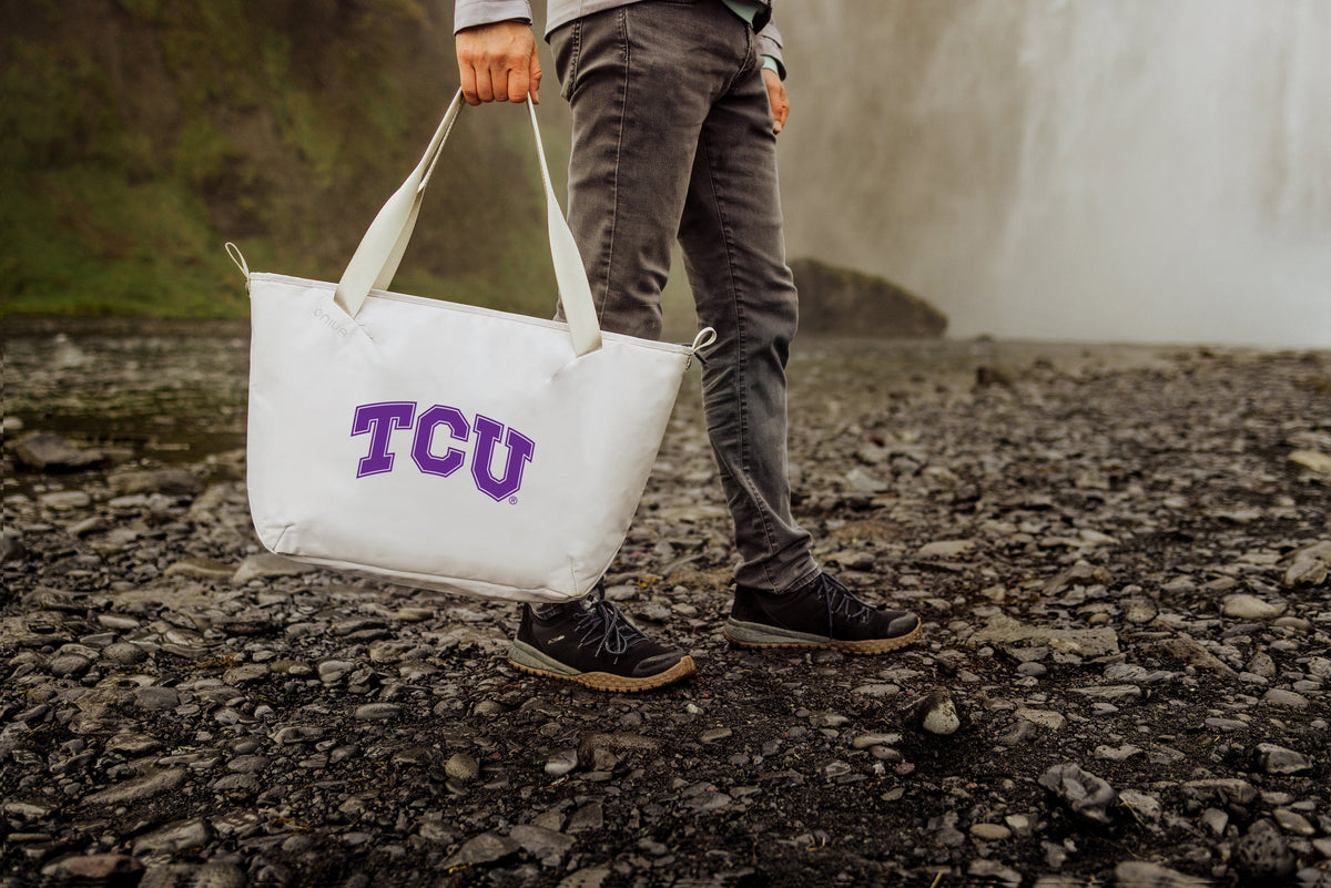 TCU Horned Frogs Eco-Friendly Cooler Tote Bag - White