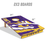 LSU Tigers 2x3 All Wood Cornhole Game Set