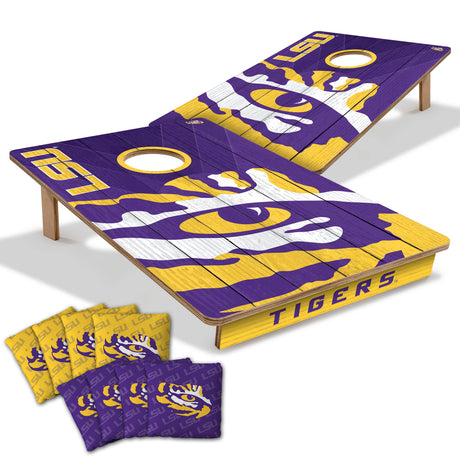 LSU Tigers 2x3 All Wood Cornhole Game Set