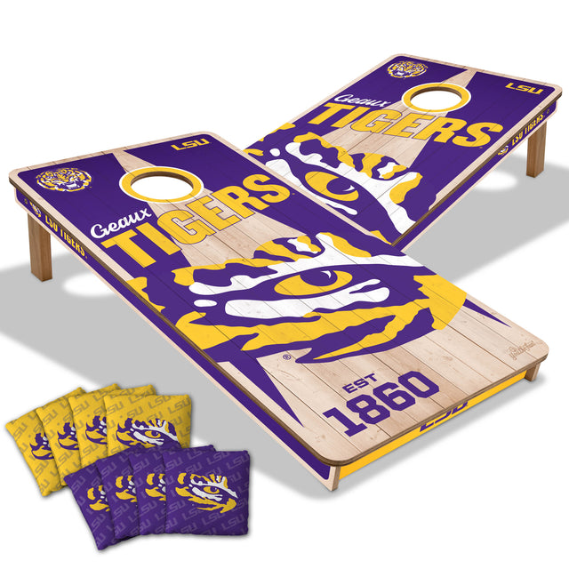LSU Tigers 2x4 All Wood Cornhole Game Set