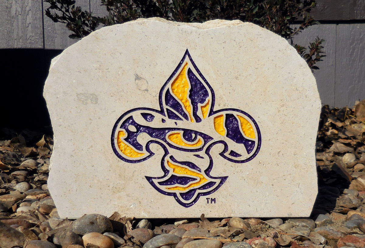 Show your love for the LSU Tigers when you add this Engraved Limestone Decorative Stone to your collection.