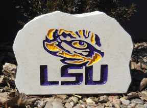 Show your love for the LSU Tigers when you add this Engraved Limestone Decorative Stone to your collection.