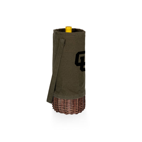 Colorado Buffaloes Malbec Insulated Canvas and Willow Wine Bottle Basket