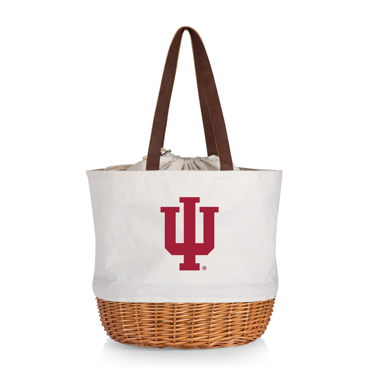 Indiana Hoosiers Coronado Canvas and Willow Basket Tote
