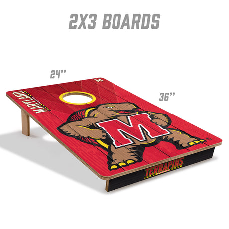 Maryland Terrapins 2x3 All Wood Cornhole Game Set