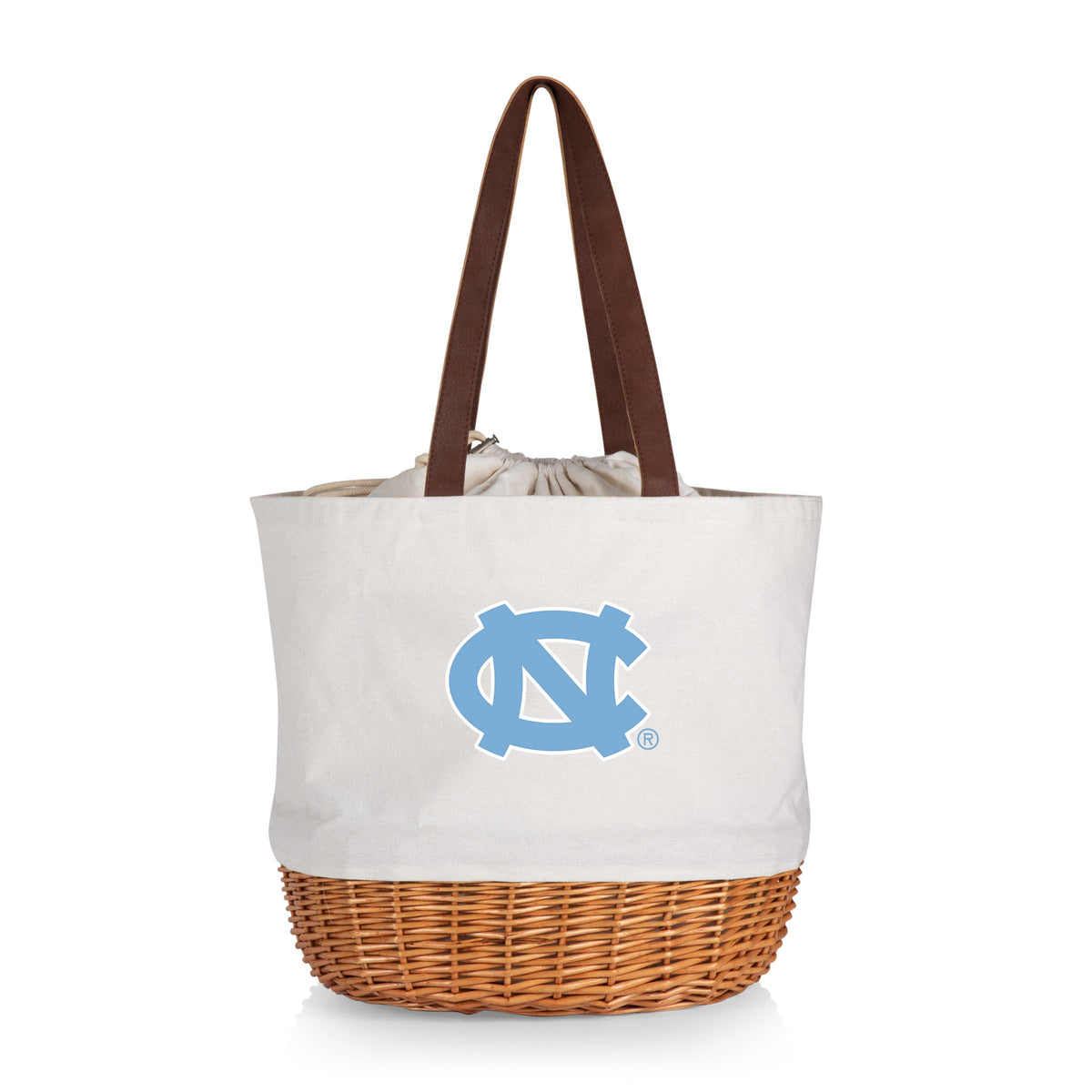 North Carolina Tar Heels Coronado Canvas and Willow Basket Tote