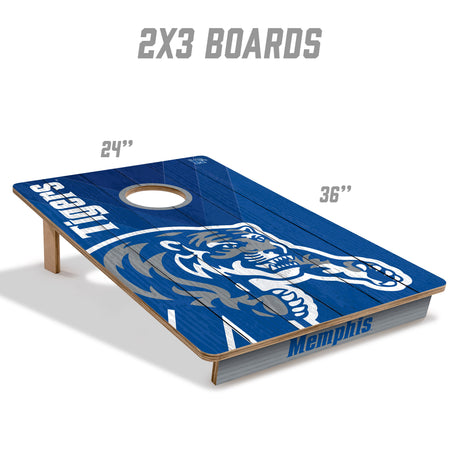 Memphis Tigers 2x3 All Wood Cornhole Game Set