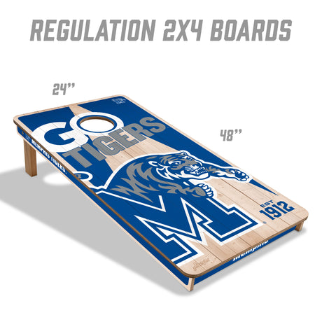 Memphis Tigers 2x4 All Wood Cornhole Game Set