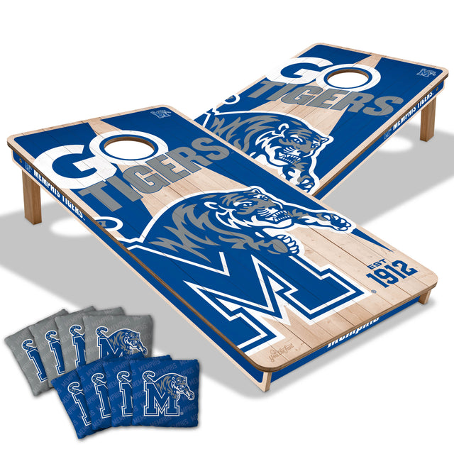 Memphis Tigers 2x4 All Wood Cornhole Game Set