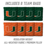 Miami Hurricanes 2x3 All Wood Cornhole Game Set