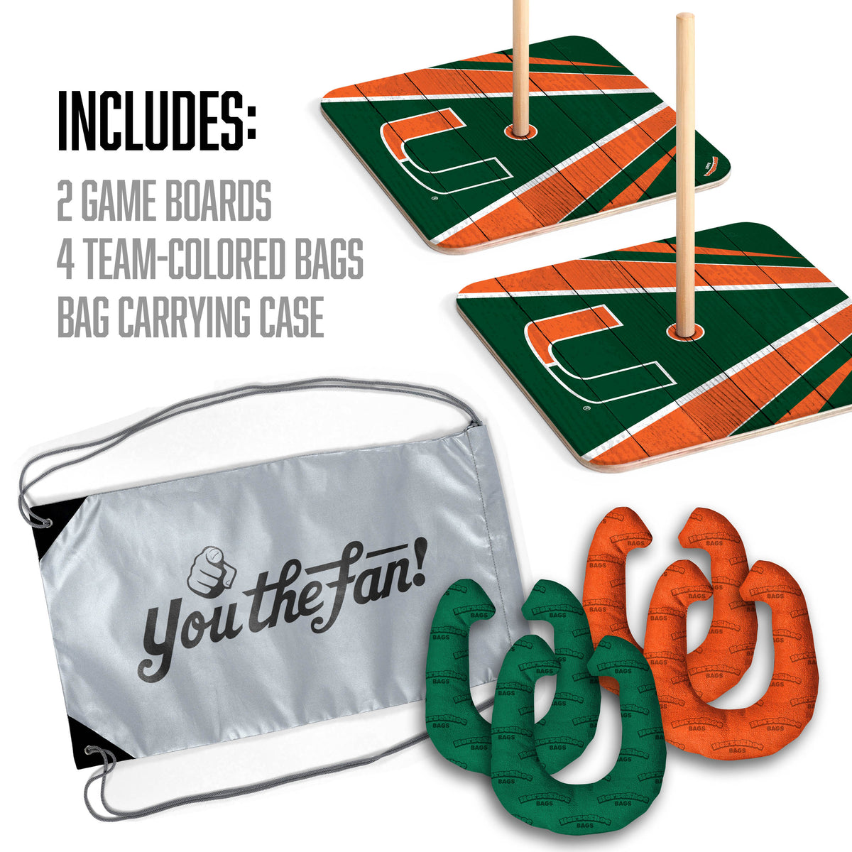 Miami Hurricanes Horseshoe Bag Game