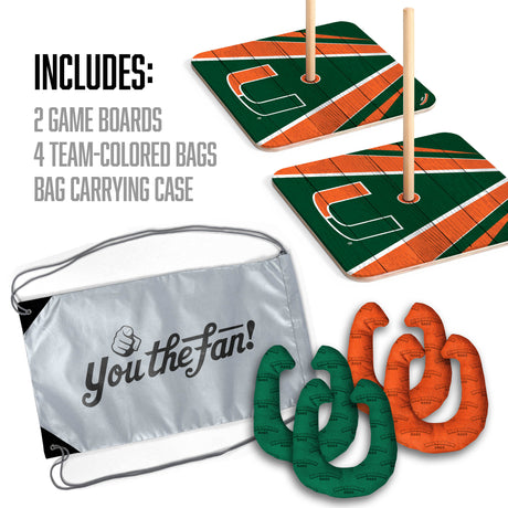 Miami Hurricanes Horseshoe Bag Game