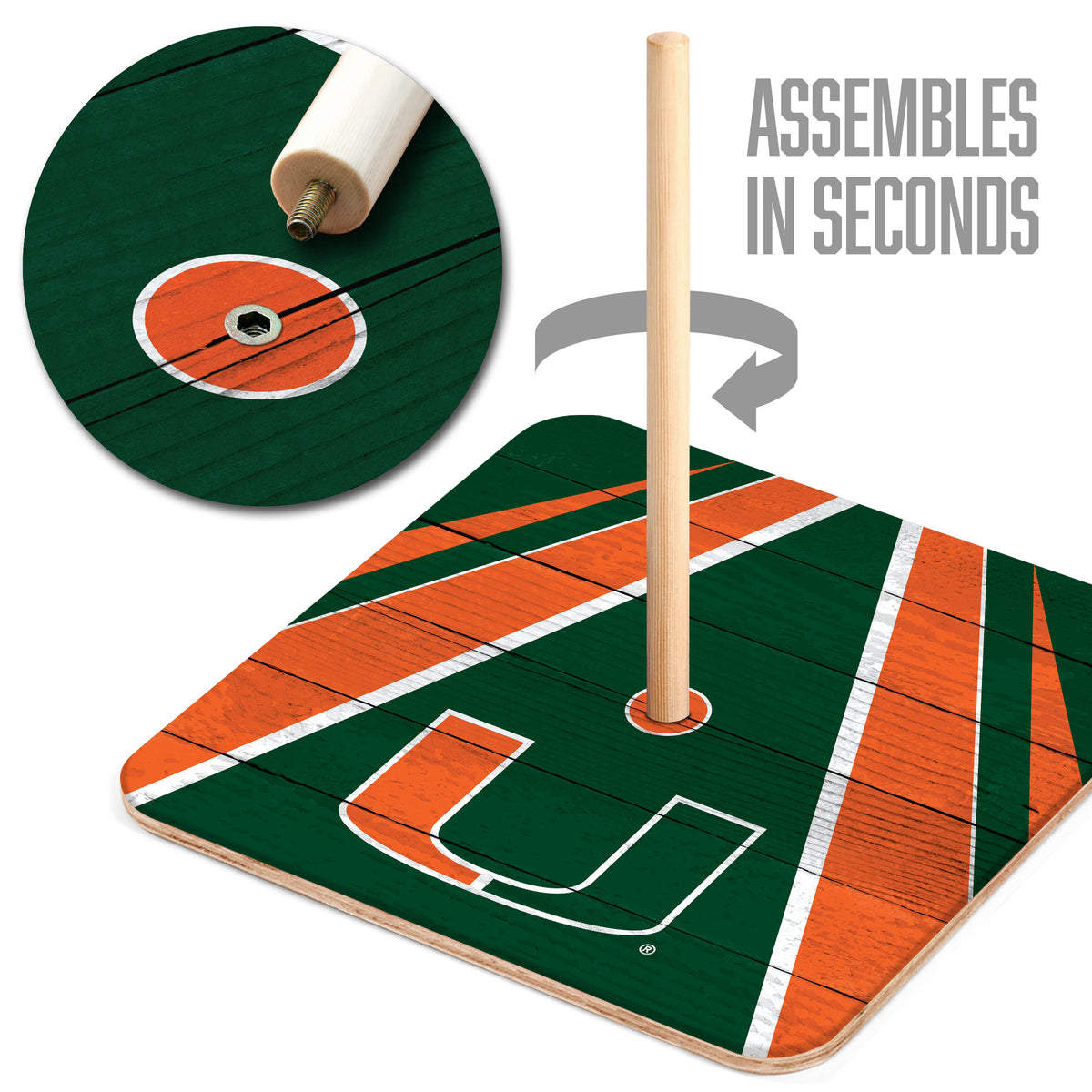 Miami Hurricanes Horseshoe Bag Game