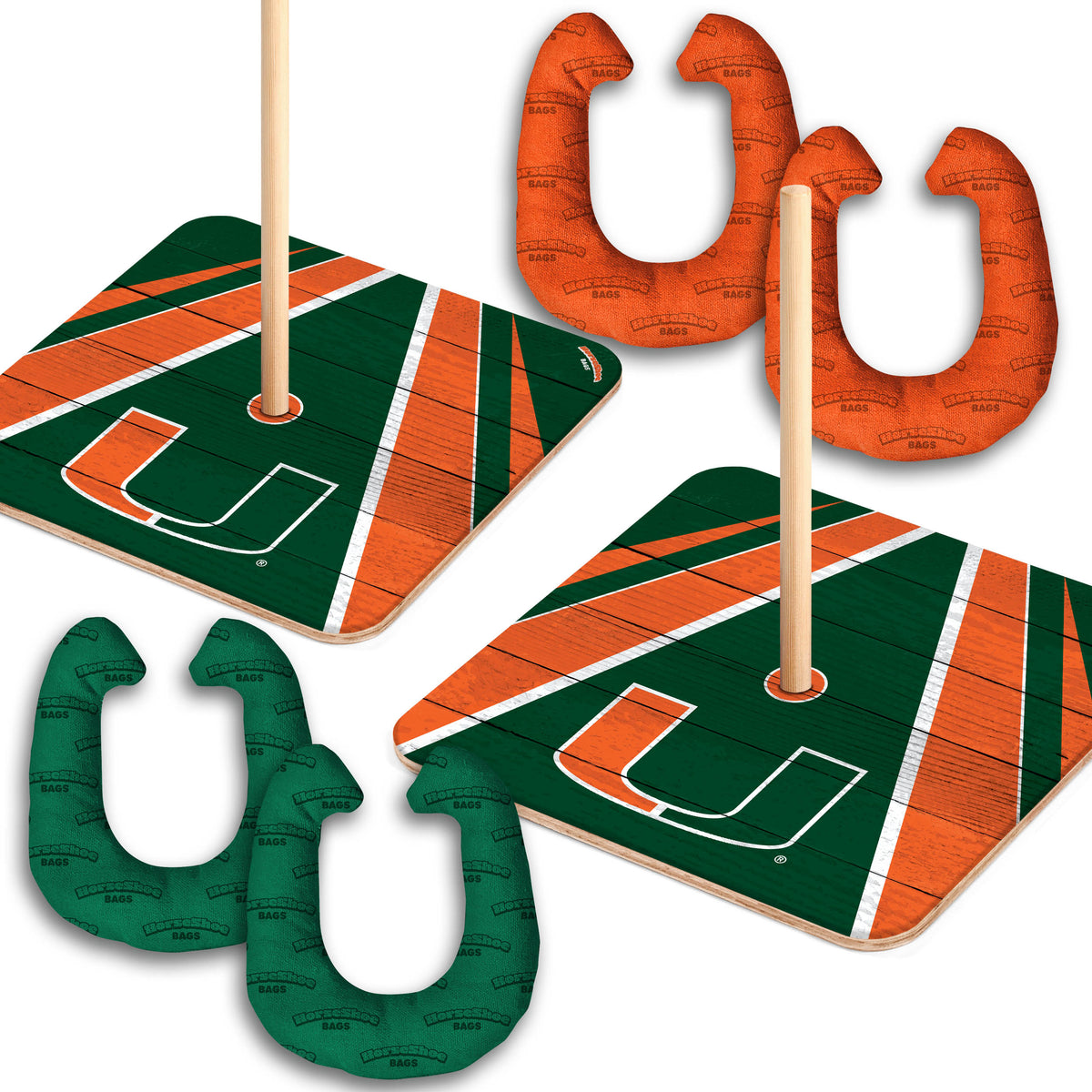 Miami Hurricanes Horseshoe Bag Game