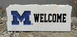 Show your love for the Michigan Wolverines when you add this Engraved Limestone Decorative Stone to your collection.