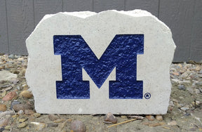 Show your love for the Michigan Wolverines when you add this Engraved Limestone Decorative Stone to your collection.