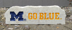 Show your love for the Michigan Wolverines when you add this Engraved Limestone Decorative Stone to your collection.