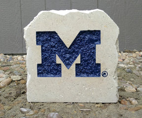 Show your love for the Michigan Wolverines when you add this Engraved Limestone Decorative Stone to your collection.