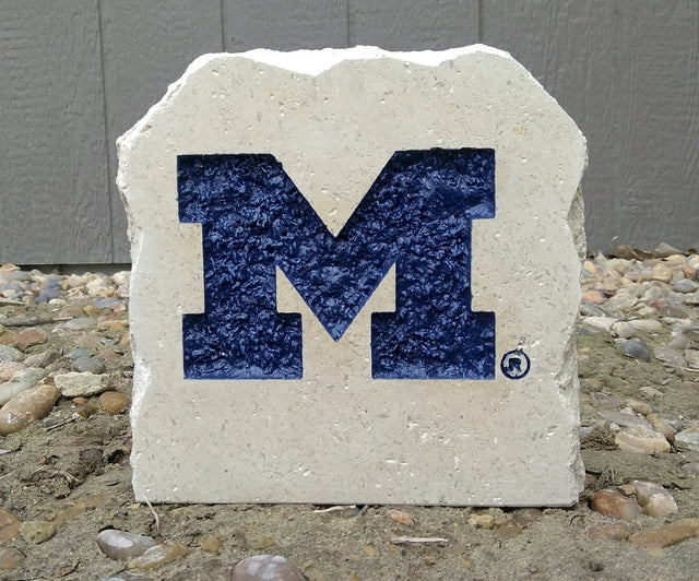 Show your love for the Michigan Wolverines when you add this Engraved Limestone Decorative Stone to your collection.