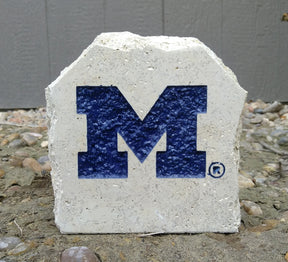 Show your love for the Michigan Wolverines when you add this Engraved Limestone Decorative Stone to your collection.