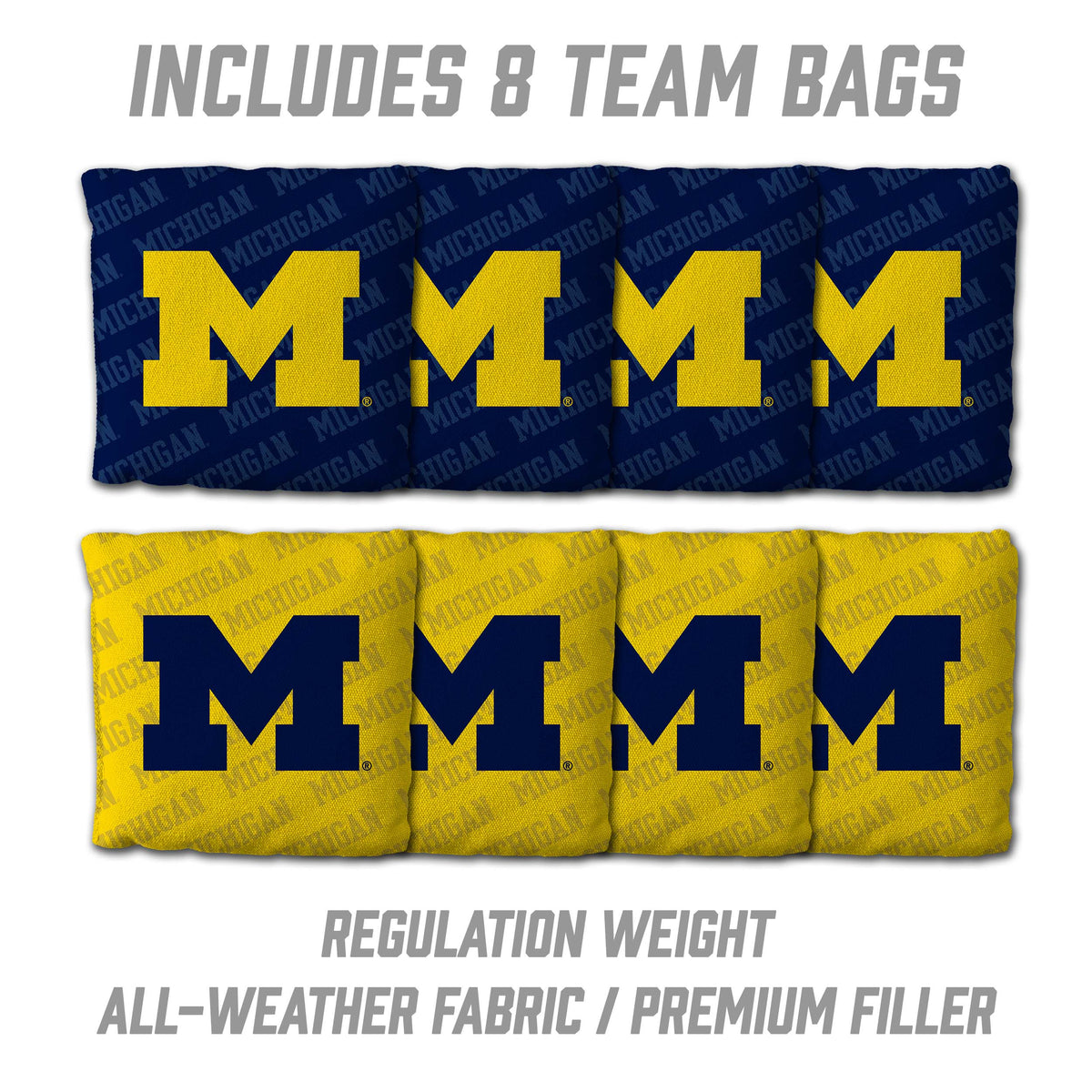 Michigan Wolverines 2x3 All Wood Cornhole Game Set