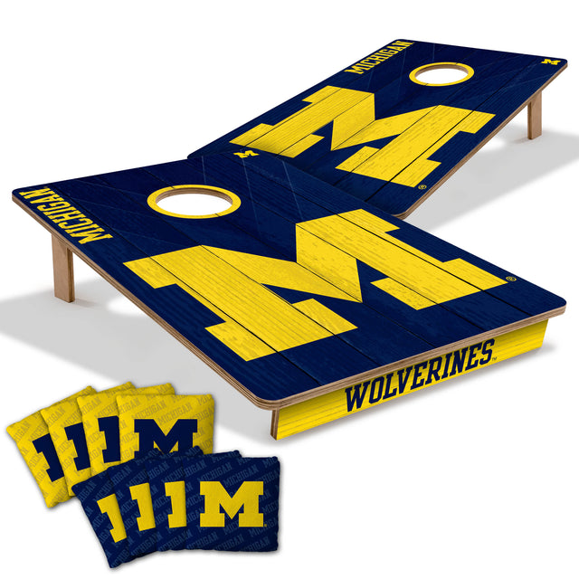 Michigan Wolverines 2x3 All Wood Cornhole Game Set