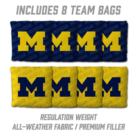 Michigan Wolverines 2x4 All Wood Cornhole Game Set