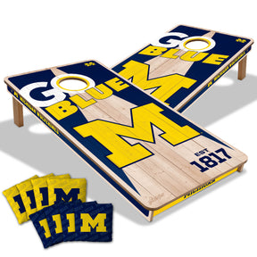 Michigan Wolverines 2x4 All Wood Cornhole Game Set