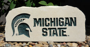Show your love for the Michigan State University Spartans when you add this Engraved Limestone Decorative Stone to your collection.